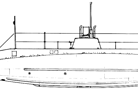 Submarine USS SS-9 Octopus (1910) - drawings, dimensions, pictures