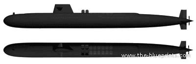 Подводная лодка USS SSBN-616 Lafayette - чертежи, габариты, рисунки