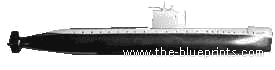 Submarine USS SSN-571 Nautilus - drawings, dimensions, figures
