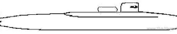 Подводная лодка USS SSN-642 Kamehameha - чертежи, габариты, рисунки
