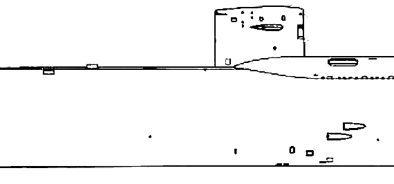 Подводная лодка USS SSN-683 Parche (Submarine) - чертежи, габариты, рисунки