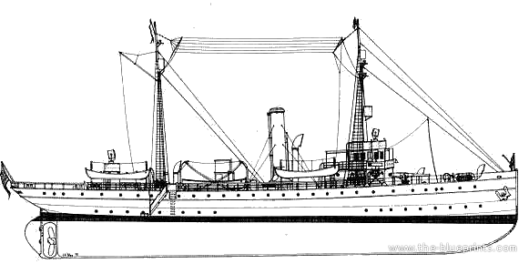Подводная лодка USS Seneca (Cutter) - чертежи, габариты, рисунки
