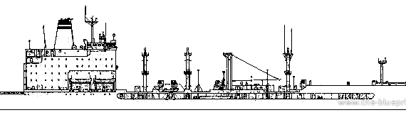 Корабль USS T-AO 187 Henry J. Kaiser (Auxiliary Ship) - чертежи, габариты, рисунки