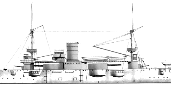 USS Texas (2nd Class Battleship) (1889) - drawings, dimensions, pictures