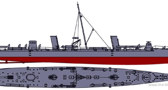 Корабль USS Winslow (Torpedo Boat) (1891) - чертежи, габариты, рисунки