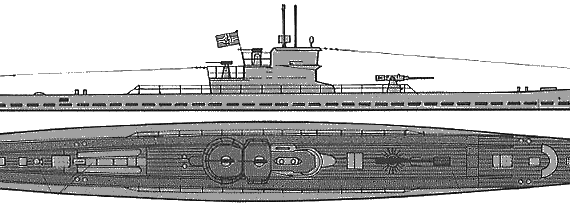 Подводная лодка U Boat 7C 9C - чертежи, габариты, рисунки