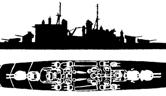 Военный корабль Vanguard Class - чертежи, габариты, рисунки