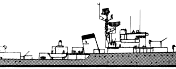 Корабль Venezuela - Aragua D-31 ((Destroyer) - чертежи, габариты, рисунки