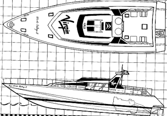 Virgin Atlantic Challenger II yacht - drawings, dimensions, pictures