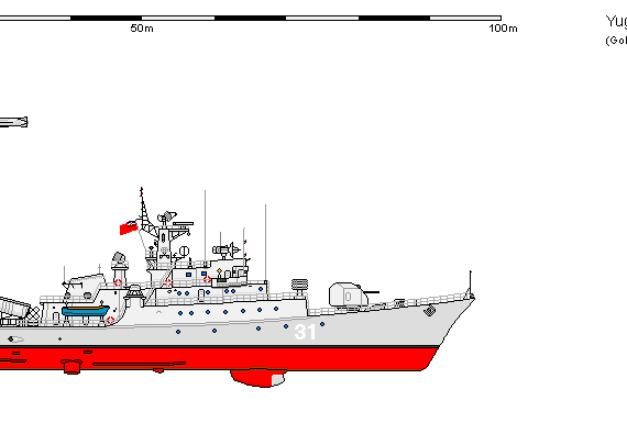 Корабль Yug FS Koni SPLIT - чертежи, габариты, рисунки
