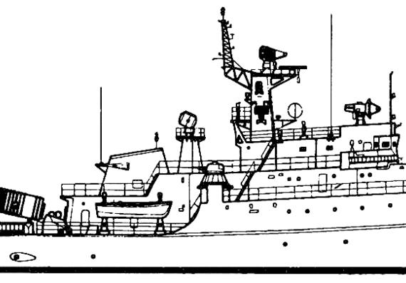 Корабль Yugoslavia - Beograd (Frigate) (1980) - чертежи, габариты, рисунки