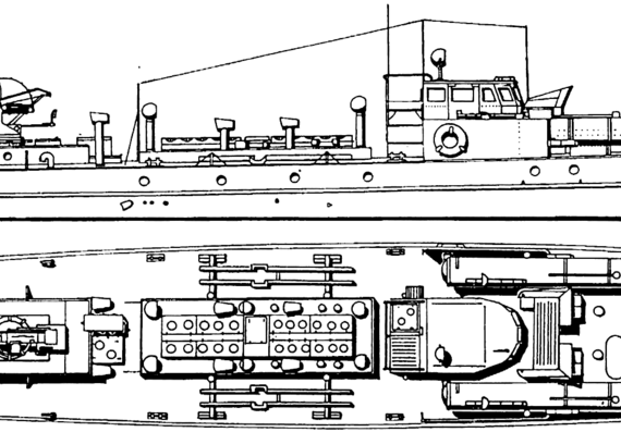 Корабль Yugoslavia - MS-44 - чертежи, габариты, рисунки