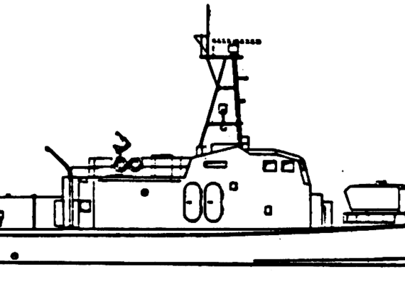 Корабль Yugoslavia - Mirna-class Patrol Boat - чертежи, габариты, рисунки