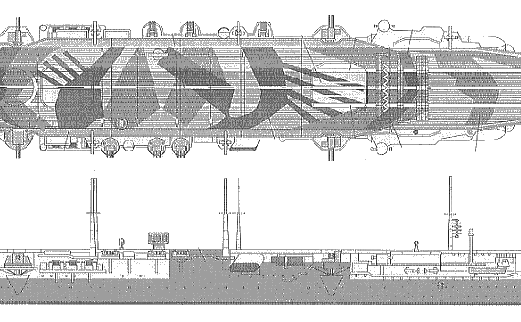 Aircraft carrier Zuiho - drawings, dimensions, pictures