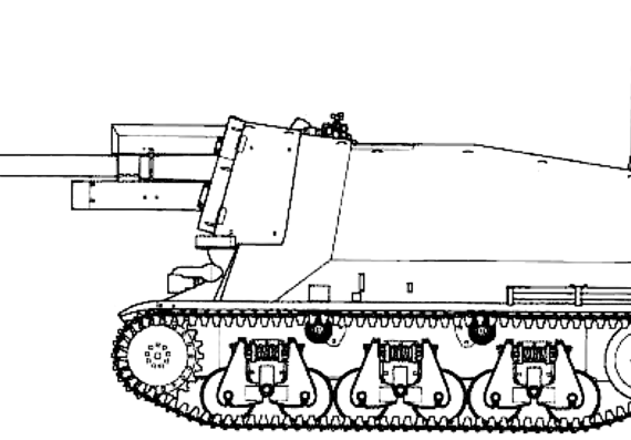 Танк 10.5cm le.F.H.18-4 (SF) auf GW 38H (f) - чертежи, габариты, рисунки
