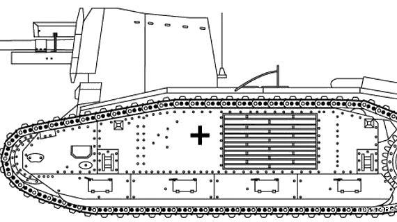 Танк 10.5cm le FH18(Sf) auf Geschutzwagen LrS - чертежи, габариты, рисунки