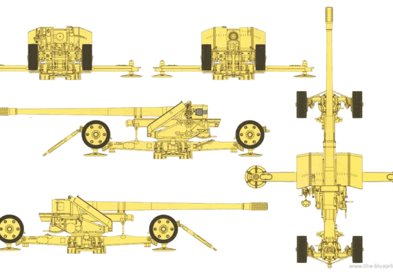 Tank 12.8cm Pak44 - drawings, dimensions, figures
