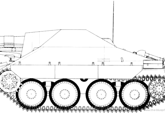 Tank 15cm SIG.33-2 auf Jagdpanzer 38 (t) - drawings, dimensions, figures