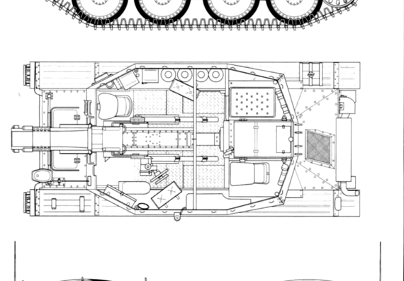 Танк 15cm SIG.33 auf Fgst.Pz.Kpfw.38(t) Ausf.H - чертежи, габариты, рисунки