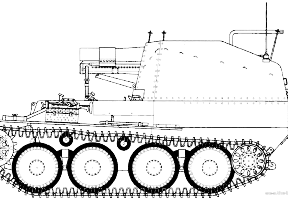 Танк 15cm SIG.33 auf Fgst.Pz.Kpfw.38(t) Ausf.M - чертежи, габариты, рисунки