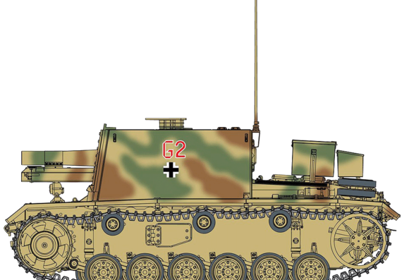 Tank 15cm Sturm-Infanteriegeschutz 33 SiG.33 - drawings, dimensions, pictures