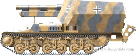 Tank 15cm s. F.H. 13-1 (Sf) - drawings, dimensions, figures