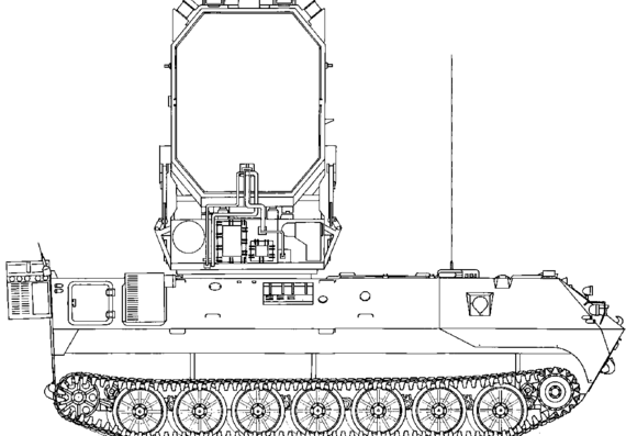 Tank 1L259 Zoopark-1 on MT-LB - drawings, dimensions, figures