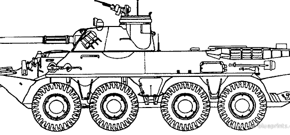 Танк 2S23 Nona-SVK SPM (USSR) - чертежи, габариты, рисунки