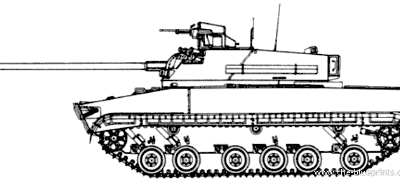 Танк 2S31 Vena 120mm SPM - чертежи, габариты, рисунки