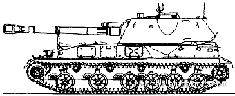 Tank 2S3 Akatsiya M1973 152mm SPG - drawings, dimensions, figures