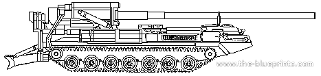 Танк 2S7 203-mm SPG (USSR) - чертежи, габариты, рисунки