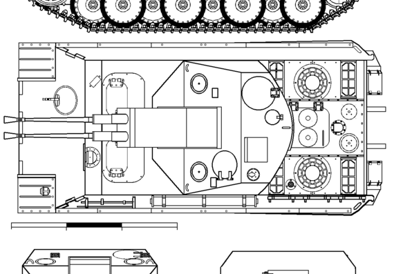 Танк 3.7cm Flakzwilling auf Panther Fahrgestell Flakpanzer-341 - чертежи, габариты, рисунки