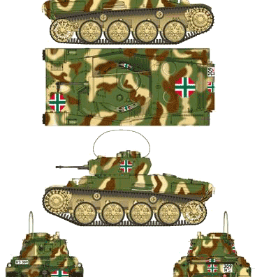 Танк 38M Toldi I(A20) - чертежи, габариты, рисунки