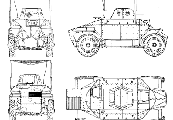Tank 40M Csaba - drawings, dimensions, figures
