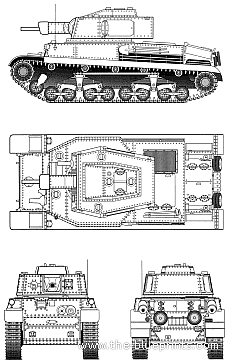 Танк 41.M Turan II (Hungary) - чертежи, габариты, рисунки