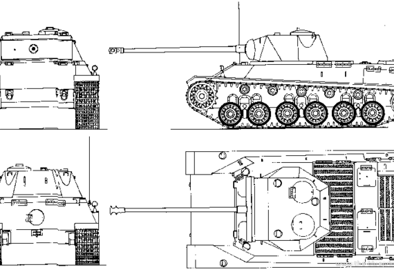 Танк 44.M Hungarian heavy tank of WWII - чертежи, габариты, рисунки