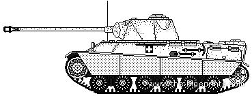 Танк 44M Tas - чертежи, габариты, рисунки