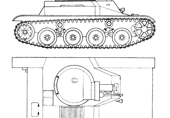 Tank 4TP PZinz.140 - drawings, dimensions, figures