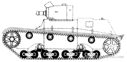 Tank 7TP - drawings, dimensions, figures