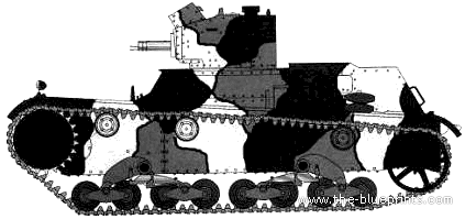 Танк 7TP Polish light tank - чертежи, габариты, рисунки