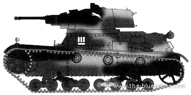 Tank 7TP light tank Poland - drawings, dimensions, pictures