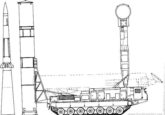Tank 9M82 SA-12b Giant S-300 Gladiator - drawings, dimensions, figures