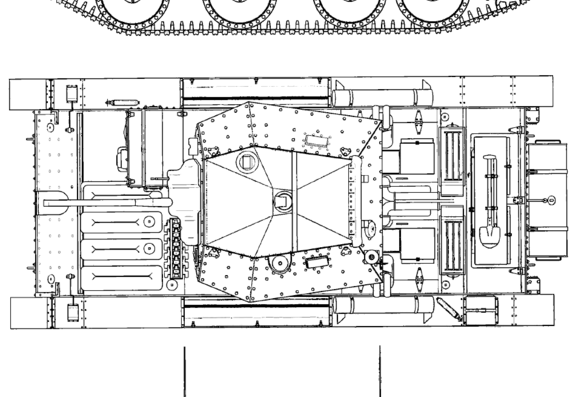 Танк A13 Cruiser Tank Mk III Covenanter I - чертежи, габариты, рисунки