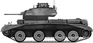 Танк A13 Mk.II Cruiser Tank Mk.IV - чертежи, габариты, рисунки