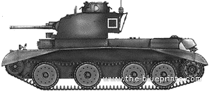 Танк A13 Mk.I Cruiser Tank Mk.III - чертежи, габариты, рисунки