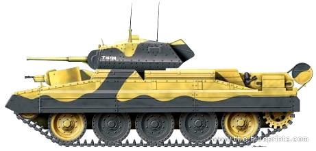 Tank A15 Crusader - drawings, dimensions, pictures