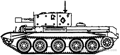 Tank A27L Centaur Mk.IV - drawings, dimensions, figures