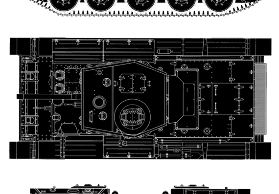 Танк A27M Cromwell Mk.I - чертежи, габариты, рисунки