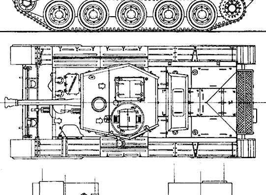 Танк A27M Cromwell Mk.V - чертежи, габариты, рисунки