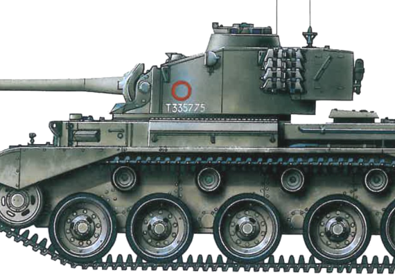 Tank A34 Comet - drawings, dimensions, figures